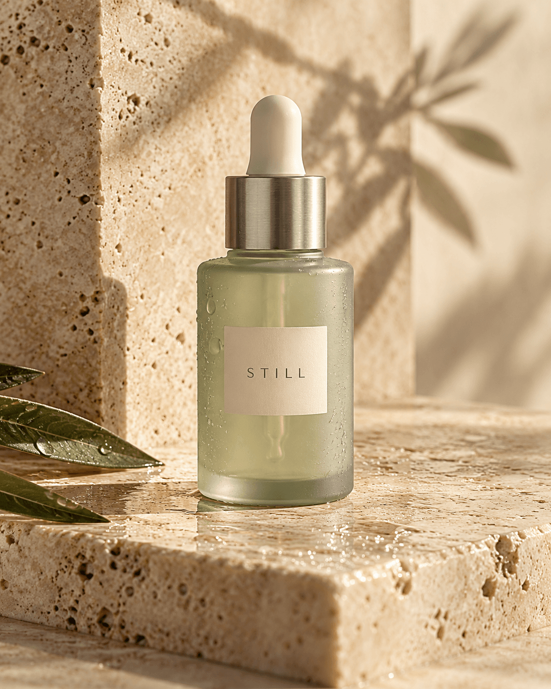 Original fictional STILL skincare product photograph